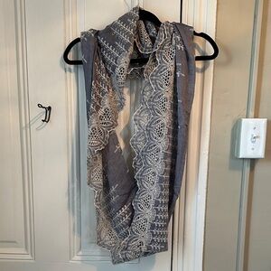 Elegant Eyelet Trim Scarf